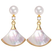 Freshwater Pearl Earrings s925 Silver Needle Fritillaria Earrings Advanced Sense to Send Girlfriends