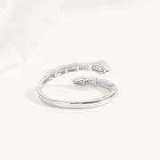 Fashion Personality S925 Sterling Silver Snake-shaped Zirconium Ring Women's Niche Design Alternative Open Simple Ring