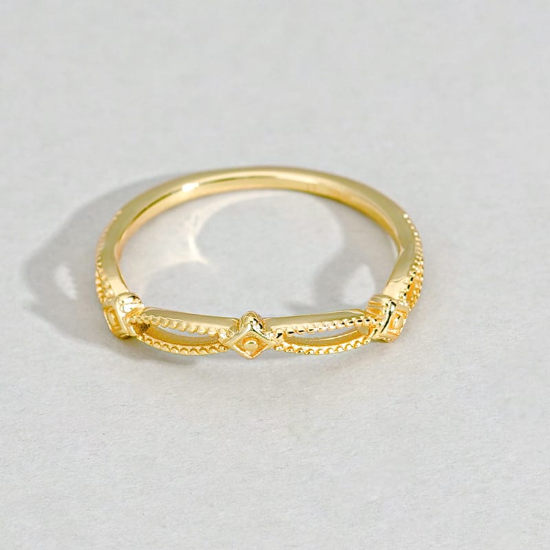 Real Japanese Geometric Hollow Ring S925 European and American Light Luxury Micro-inlaid Zirconium Silver Tail Ring Bracelet