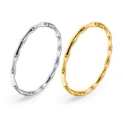 Simple and elegant style golden bamboo titanium steel plain bracelet ins Net red with solid stainless steel jewelry wholesale