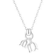 S999 pure silver sweet temperament orchid necklace versatile girl artistic clavicle chain