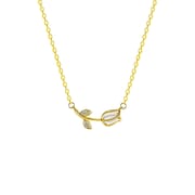 Po 999 Sterling Silver Tulip Necklace Women's 2022 New Summer Light Luxury Niche Clavicle Chain High-end New Style