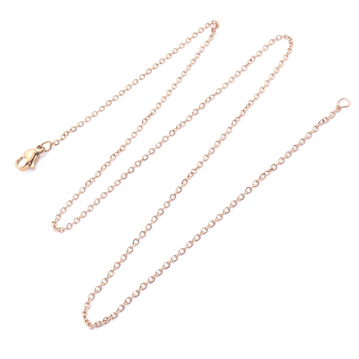 Factory wholesale stainless steel Korean version of simple flat cross chain clavicle necklace men and women all-match vacuum plating necklace