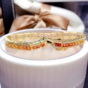 Luxury small fresh color blue treasure bracelet 925 silver natural color blue treasure bracelet 3*3 ladies Bracelet a piece