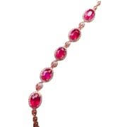 Live delivery ruby bracelet 925 silver Ruby women's bracelet with extended chain one-piece delivery