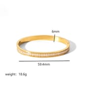 European and American-style light luxury bracelet six-pointed star buckle bracelet 18K gold stainless steel inlaid zirconium bracelet high-grade bracelet for women
