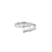 Original Po S999 Foot Silver New Chinese Style Bamboo Accompanied by Couple's Artistic National Style Retro Ring