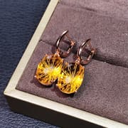 New fireworks topaz earrings 925 silver excellent Work inlay earrings wholesale a generation of hair