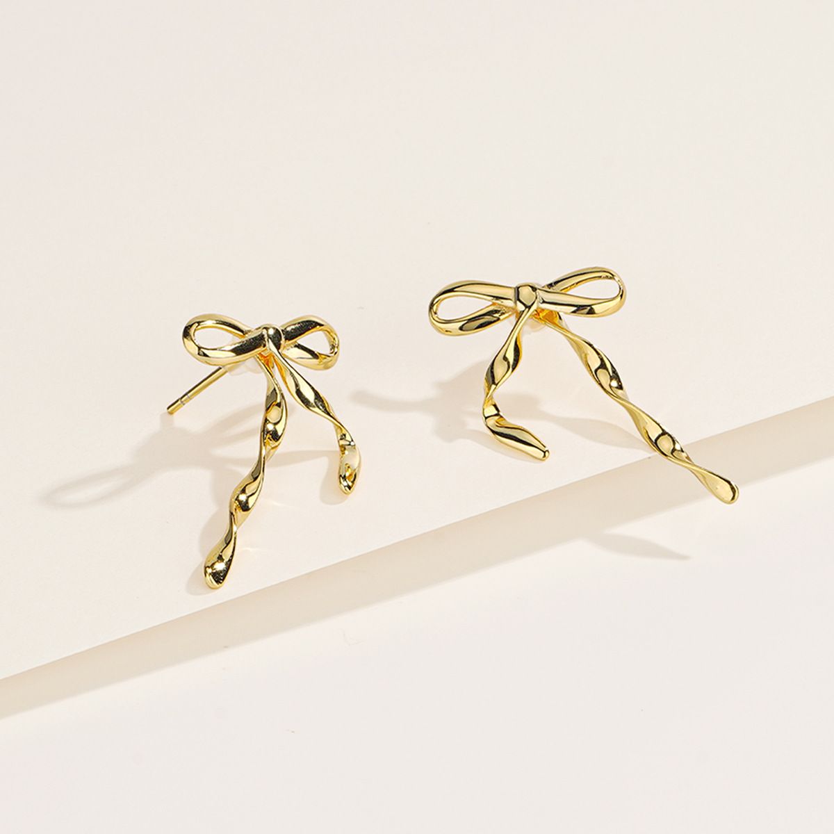 S925 sterling silver bow earrings fashion design for women
