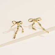 S925 sterling silver bow earrings fashion design for women