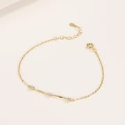 S925 Silver Mobius Bracelet Women's Light Luxury Simple Golden Cool Style Micro-inlaid Style Hand Jewelry