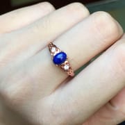 Natural Lapis Lazulein Ring 925 Silver Color Treasure Wholesale