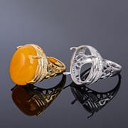 Big size ring 12x 16mm 15x 20mm ring empty holder 925 silver Live