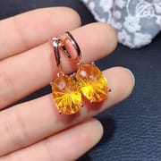 New fireworks topaz earrings 925 silver excellent Work inlay earrings wholesale a generation of hair
