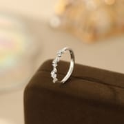 Po S999 Silver Leaf Ring Chinese Temperament New Fashion Personality Elegant Gentle Mori Bracelet