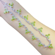 Luxury Fashion Natural Olivine Evening Ceremony Necklace 925 Silver Inlaid Olivine Women's Collarbone Necklace Wholesale