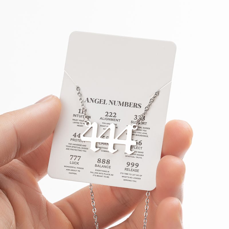 2024 Women's New Arrival Angel Lucky Numbers Pendant Necklace Fashion 000-999 Stainless Steel Vintage Necklace