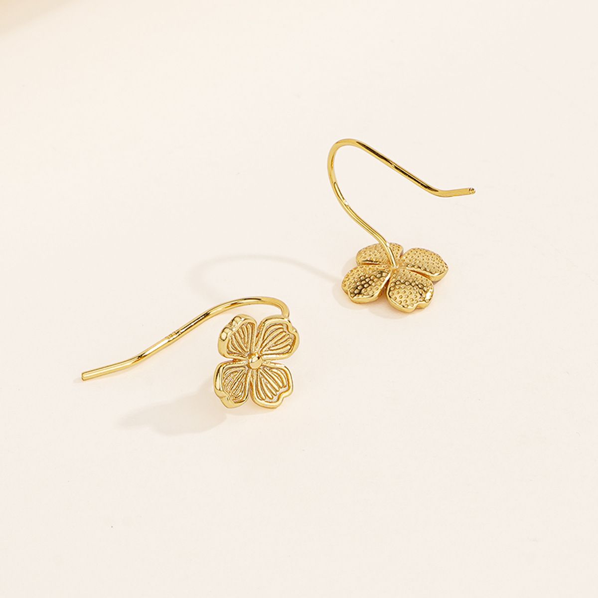 S925 sterling silver flower hook earrings 