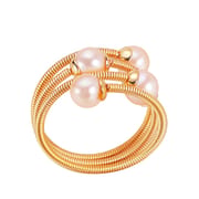 Real Freshwater Pearl Ring Accessible Luxury Multi-layer Winding Design Index Finger Ring Simple Handmade Winding Ring Hand Jewelry New Style