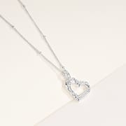 S925 sterling silver personalized vine love necklace female texture irregular heart-shaped clavicle chain tide