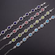 New Arrival Bracelet Bracelet 925 Silver Inlaid Natural Topaz Garnet Olivine
