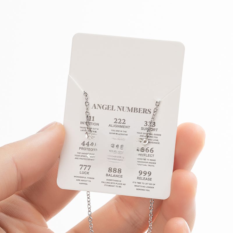 2024 Women's New Arrival Angel Lucky Numbers Pendant Necklace Fashion 000-999 Stainless Steel Vintage Necklace