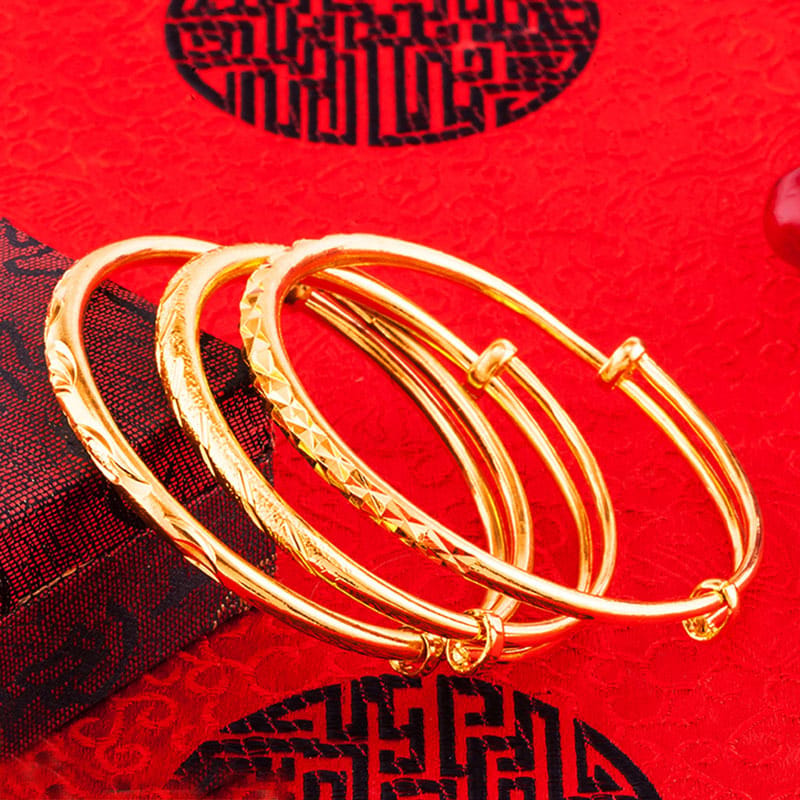Shajin Bracelet Gymophila Ladies High-end Jewelry Imitation Gold Bracelet Long-standing Copper Bracelet Simulation Accessories