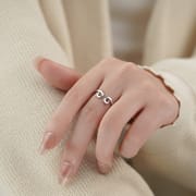 Po S999 Foot Silver Curse Ring Retro Niche Temperament Unique Design Sense Advanced Xiangyun Ring