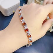 Natural citrine bracelet wholesale 925 silver citrine ladies Bracelet 4*6 Luxury Luxury Luxury High sense