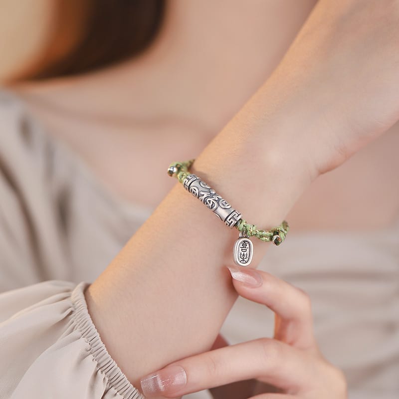 S999 Artistic Peace and Joy Hand Rope Retro Daily All-match Design Sense Niche Simple Hand Decoration
