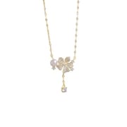S925 sterling silver with fresh water pearls necklace