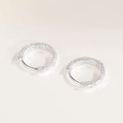 Cross-border fashion S925 sterling silver gypsophila plain circle frosted ear buckle women's gentle temperament high-end earrings