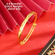 Shajin Bracelet Gymophila Ladies High-end Jewelry Imitation Gold Bracelet Long-standing Copper Bracelet Simulation Accessories