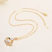 Pearl Necklace Set Women's Crown Mother Chain Freshwater Pearl Earrings Necklace Set
