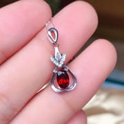 Natural Garnet small pendant wholesale 925 silver event peer gifts