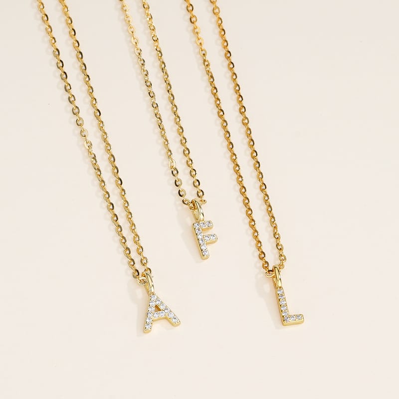 Europe and America Cross-border S925 Sterling Silver Your Name 26 Letter Pendant Necklace Women Joker Clavicle Chain Tide