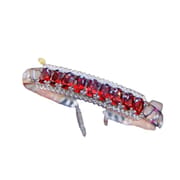 New on the new natural garnet bracelet 925 silver inlaid fire color good live tremolo supply wholesale
