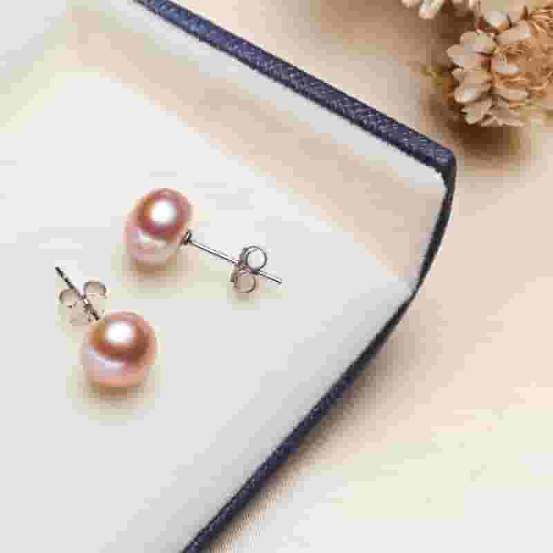 Pearl earrings s925 silver ear pin simple all-match exquisite small freshwater pearl earrings for women