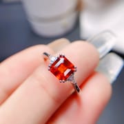 Natural Fanta Garnet 925 silver ladies live color is better than testing factory straight hair overseas supply