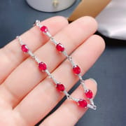 Ruby bracelet with burning style simple fresh 925 silver ladies overseas supply jewelry live supply