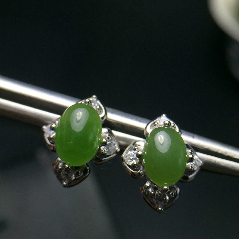 925 silver inlaid natural Jasper earrings welcome peer comparison