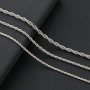 3mm/4mm/5mm stainless steel twist necklace simple temperament vacuum plating hardware/metal hanging chain neck chain