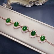 Natural Hotan jasper bracelet 8 * 10mm S925 silver inlay luxury supply peer pick wholesale