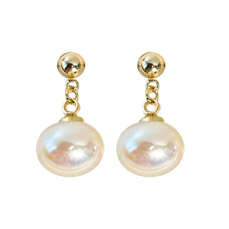 French Retro Elegant Baroque Colorful Highlight Pearl Earrings for Women Simple All-match Elegant Fashion Earrings Earrings