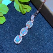 Natural Opal Opal Fire color dazzle pendant 925 silver fire color good factory wholesale
