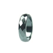 Amazon wish Cross-border Blackstone Ring Non-magnetic Arc Flat Ring Wide Ring European and American Simple Men's and Women's Ring