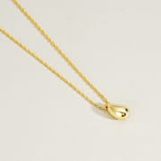 S925 Sterling Silver Necklace Vintage Fashion Elegant Simple Water Drop Pendant Women Necklace Clavicle Chain Jewelry Trendy