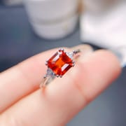 Natural Fanta Garnet 925 silver ladies live color is better than testing factory straight hair overseas supply