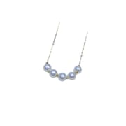 Natural Freshwater Pearl Round Basic Flawless Necklace Women's Collarbone Necklace Advanced Simple S925 Silver Universal Adjustment