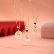 Po S999 Foot Silver Zodiac Necklace Red Birth Year Fortune Safe Simple Clavicle Chain Gift Giving